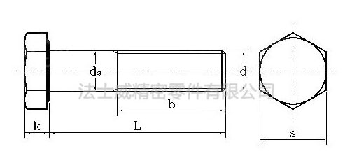 德標半牙不銹鋼外六角螺栓尺寸 德標半牙不銹鋼外六角螺栓尺寸