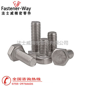 美制全牙不銹鋼外六角螺絲 美制全牙不銹鋼外六角螺絲