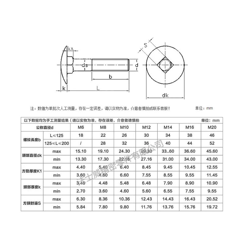GB12小頭馬車螺栓|法士威不銹鋼方頸螺絲規格 GB12小頭馬車螺栓|法士威不銹鋼方頸螺絲規格