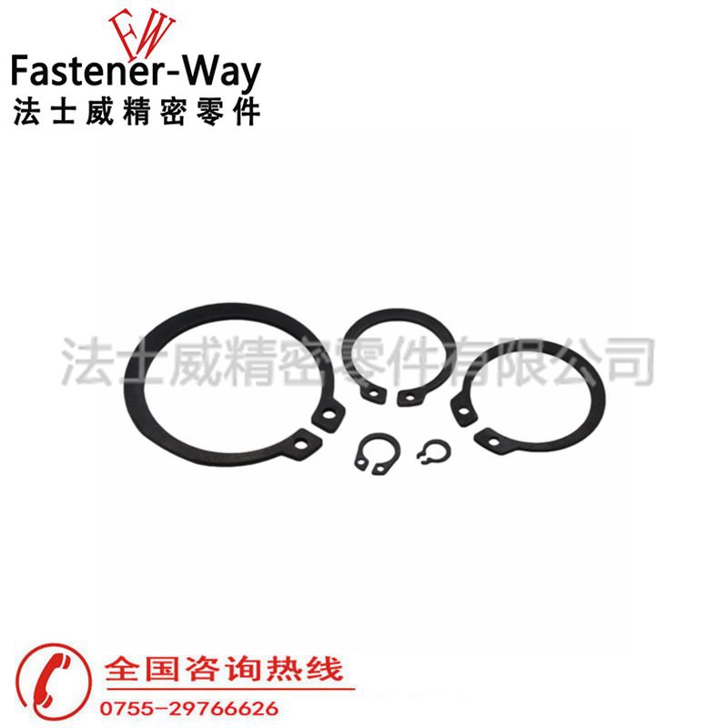 GB894.1軸卡軸用擋圈 碳鋼發黑C型卡簧 GB894.1軸卡軸用擋圈 碳鋼發黑C型卡簧