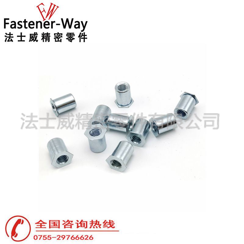 SOA-440-4通孔鋁材壓鉚螺母柱1 SOA-440-4通孔鋁材壓鉚螺母柱1