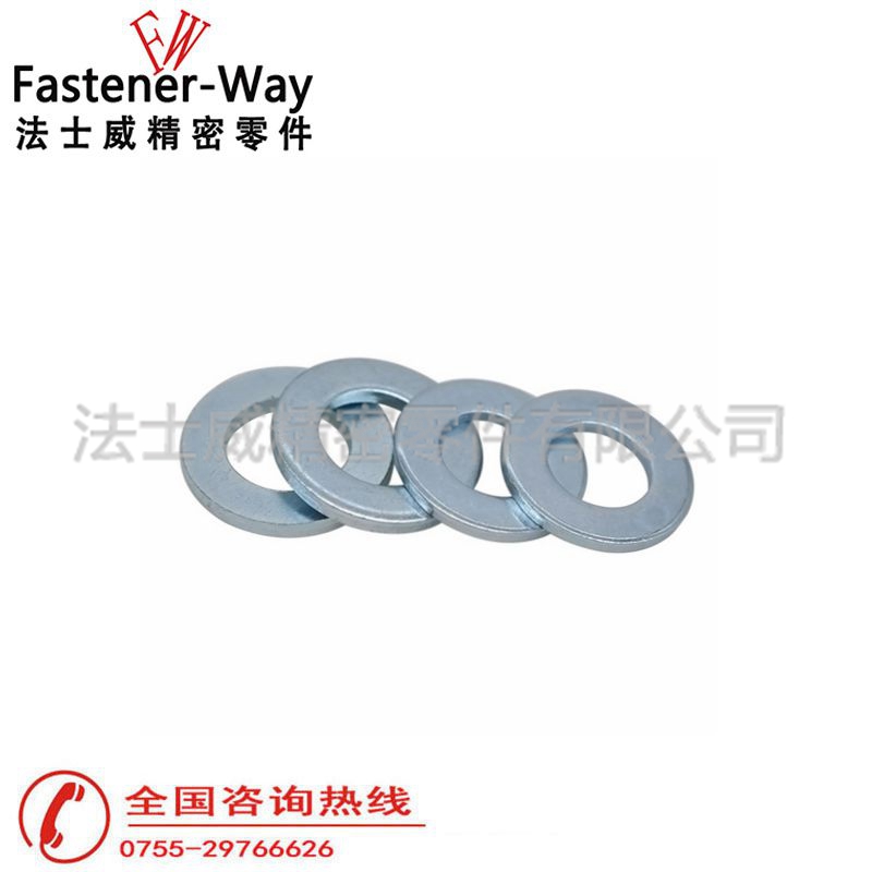 碳鋼DIN125鍍鋅平墊 鍍藍白鋅墊圈1 碳鋼DIN125鍍鋅平墊 鍍藍白鋅墊圈1
