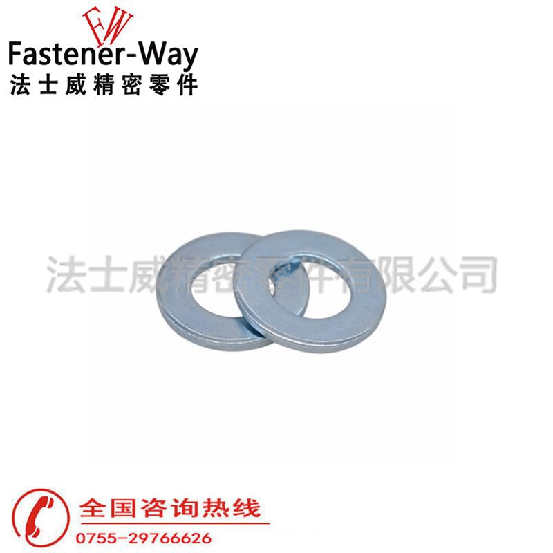 碳鋼DIN125鍍鋅平墊 鍍藍白鋅墊圈 碳鋼DIN125鍍鋅平墊 鍍藍白鋅墊圈