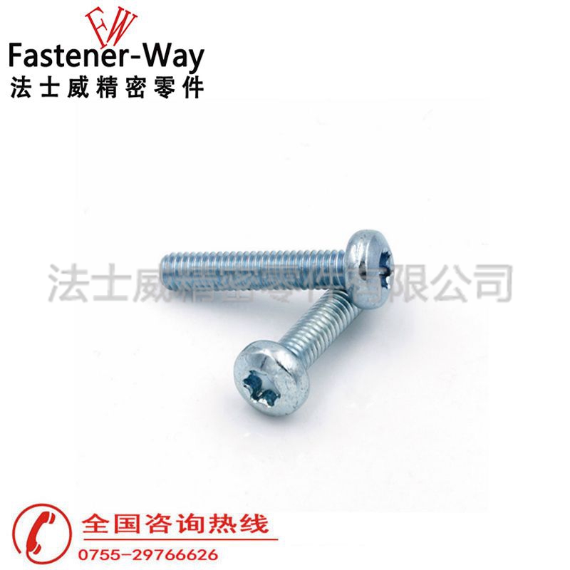 法士威GB2672梅花盤頭碳鋼機牙螺絲5 法士威GB2672梅花盤頭碳鋼機牙螺絲5