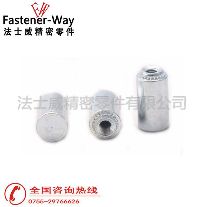 KFE-632-12碳鋼鍍鋅漲鉚擠壓螺母柱3 KFE-632-12碳鋼鍍鋅漲鉚擠壓螺母柱3