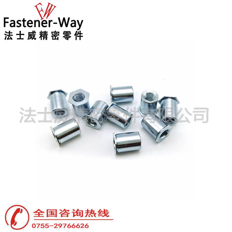 SOA-440-4通孔鋁材壓鉚螺母柱2 SOA-440-4通孔鋁材壓鉚螺母柱2