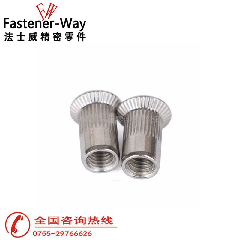 不銹鋼沉頭平頭通孔圓柱拉鉚螺母1 不銹鋼沉頭平頭通孔圓柱拉鉚螺母1