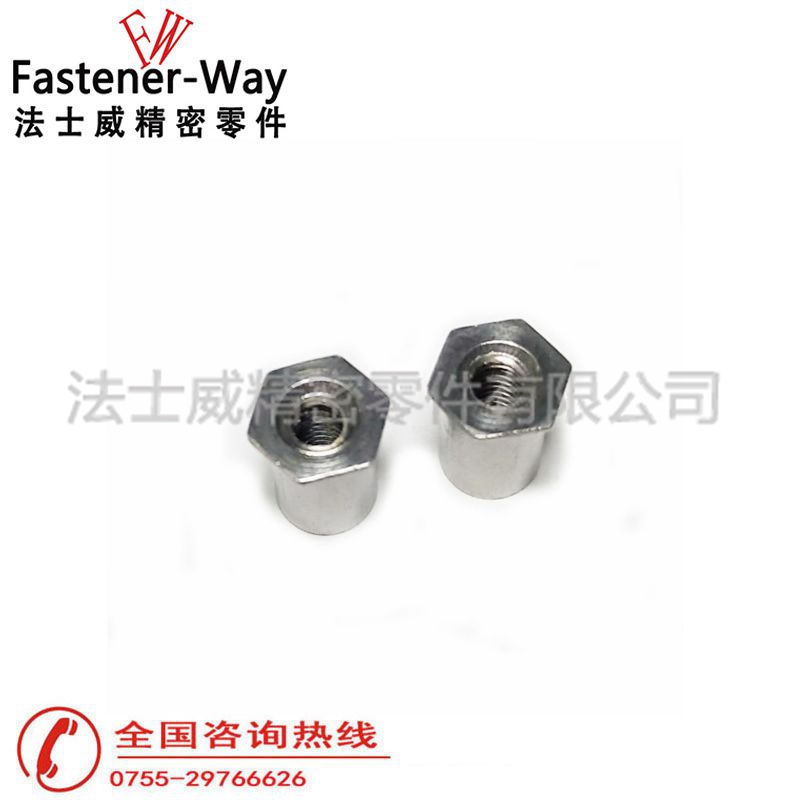 SO4-M6-4不銹鐵通孔壓鉚螺母柱2 SO4-M6-4不銹鐵通孔壓鉚螺母柱2