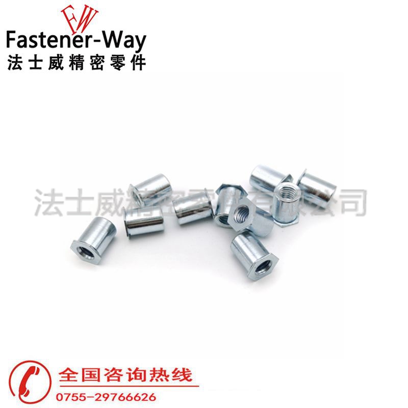 SOA-440-4通孔鋁材壓鉚螺母柱 SOA-440-4通孔鋁材壓鉚螺母柱