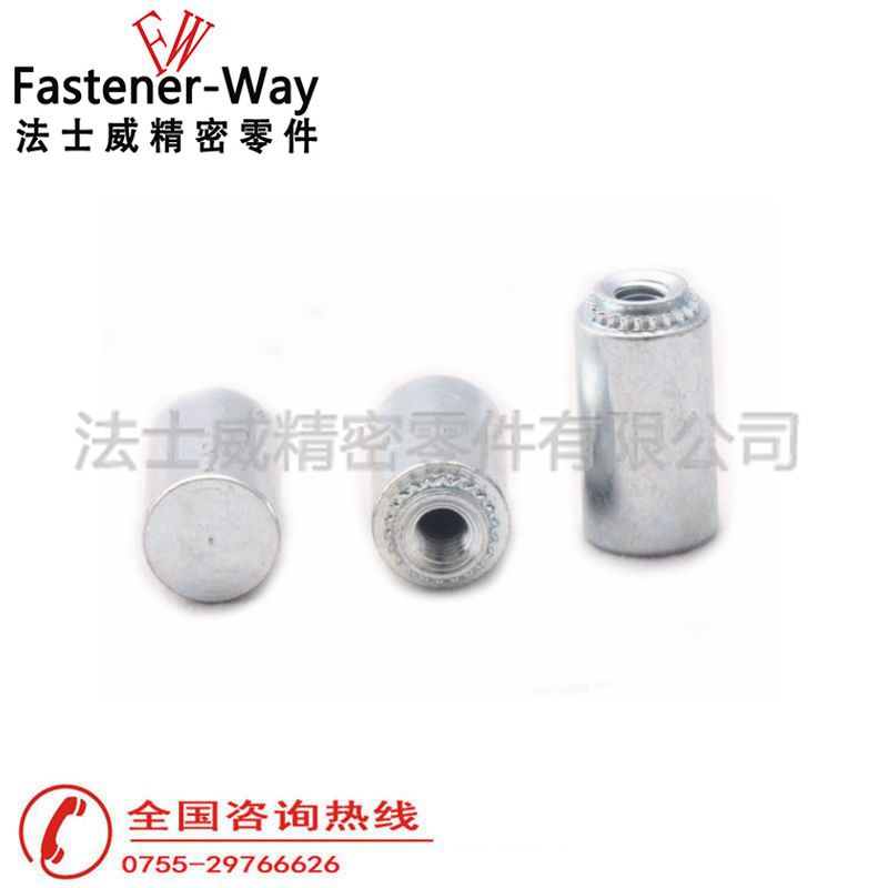 KFE-632-12碳鋼鍍鋅漲鉚擠壓螺母柱 KFE-632-12碳鋼鍍鋅漲鉚擠壓螺母柱