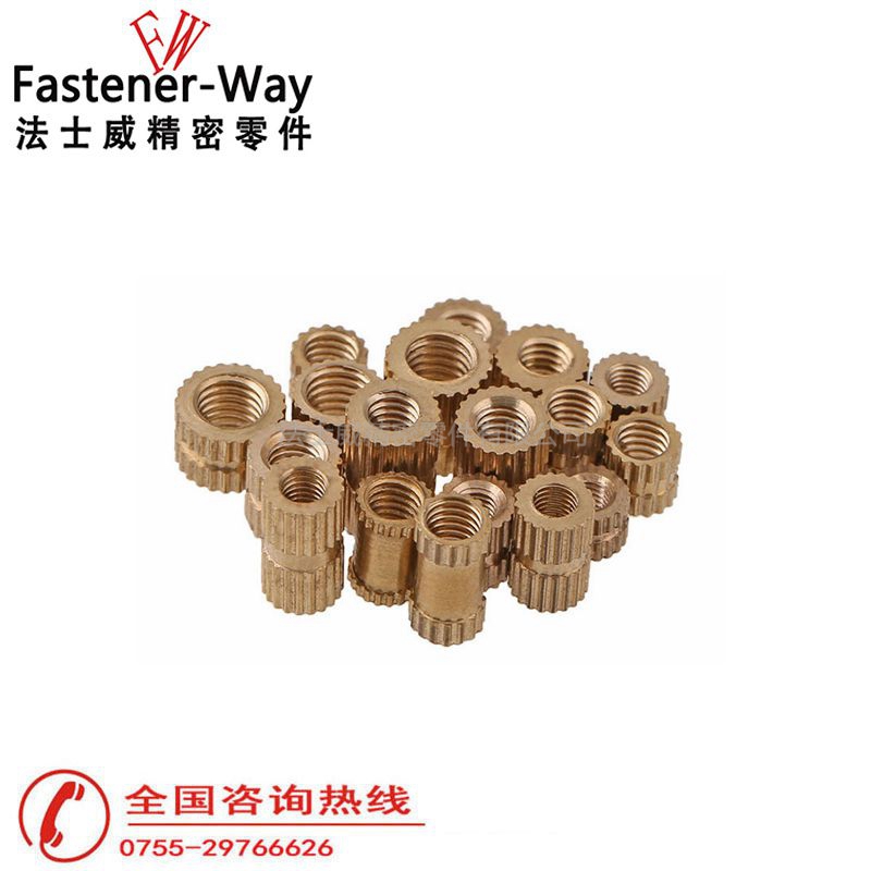 直紋滾花國標銅螺母3 直紋滾花國標銅螺母3