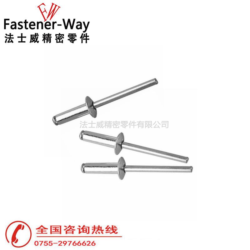 小帽沿抽芯鉚釘拉釘6 小帽沿抽芯鉚釘拉釘6