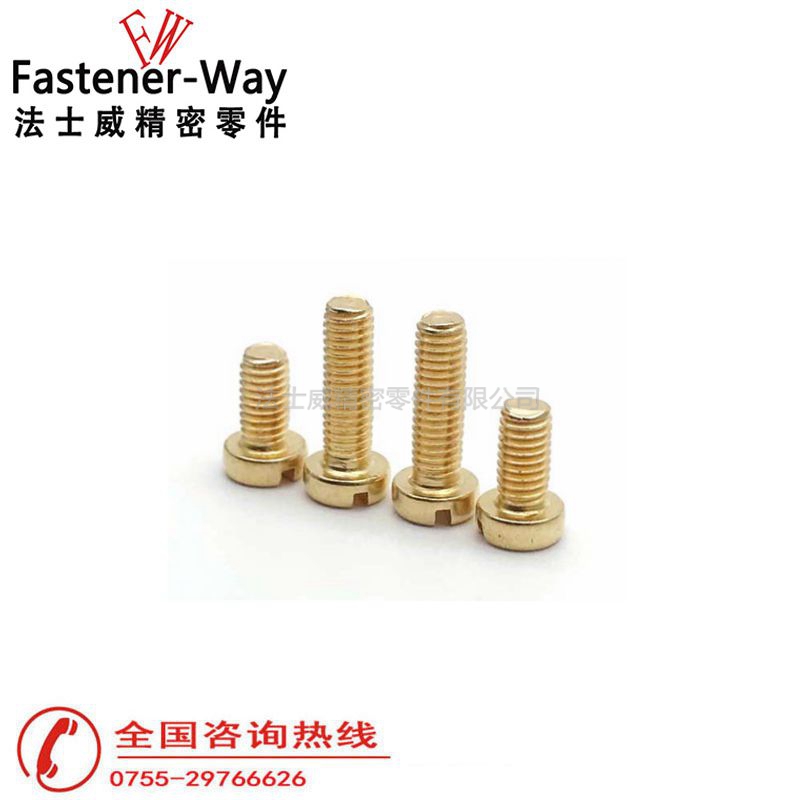 圓頭一字槽銅螺絲4 圓頭一字槽銅螺絲4