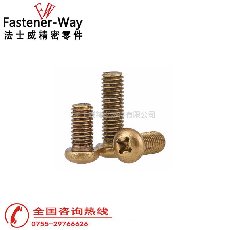 黃銅十字槽盤頭機牙螺絲5 黃銅十字槽盤頭機牙螺絲5