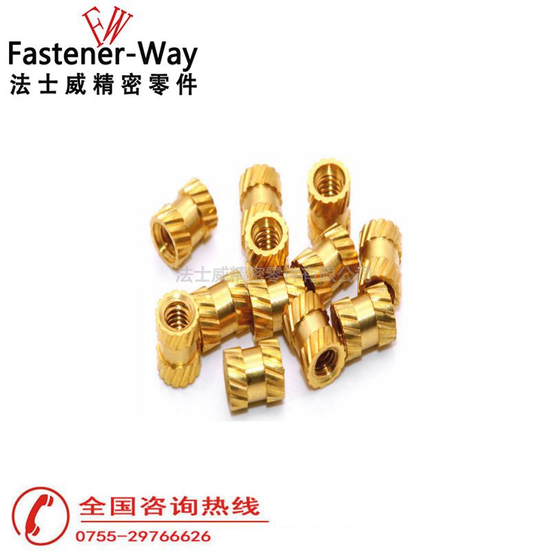 手機(jī)斜紋花熱熔銅螺母 手機(jī)斜紋花熱熔銅螺母