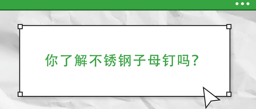 你了解不銹鋼子母釘嗎?